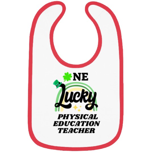 Physical education teacher, St Patrick's Day Gift Bibs