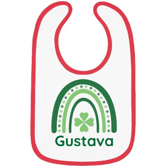 Gustava Clover Charm Boho Rainbow Bibs