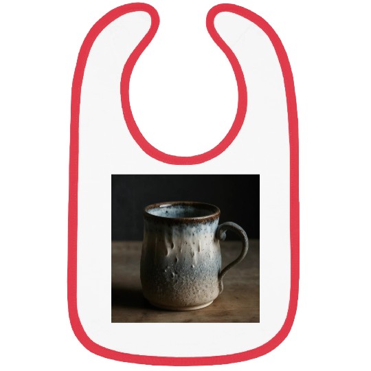 A rough ceramic mug is a handmade piece Bibs
