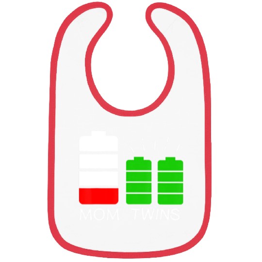 Twin Mom Low Battery Tired Mom Of Twins Bibs