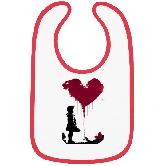 Banksy Love Heart Style Bibs