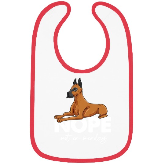 Nope Not On Monday Great Dane Bibs