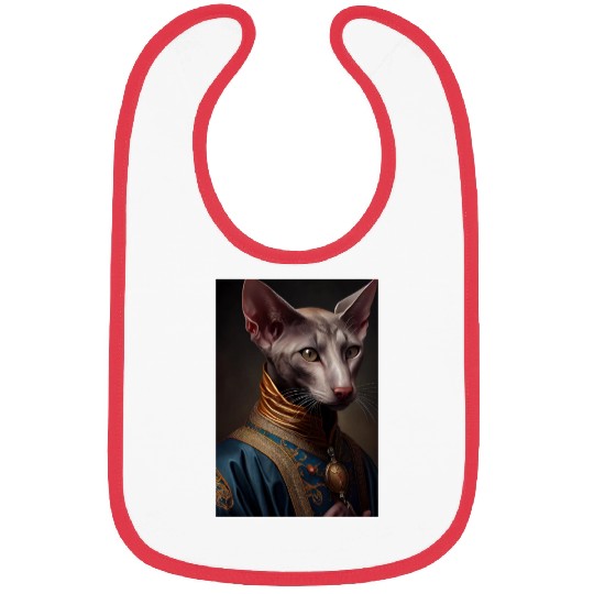 Oriental Shorthair King Cat Breed Portrait Royal R Bibs