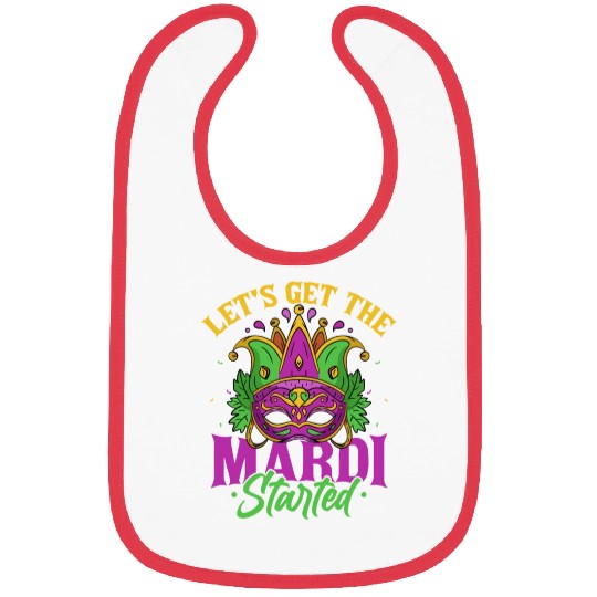 Let's Get The Mardi Started Mardi Gras Parade Bibs