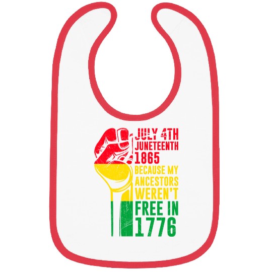 Juneteenth free since 1865 Black History US Africa Bibs