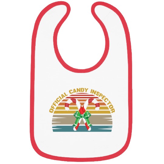 Official Candy Inspector Halloween Candy Corn Bibs