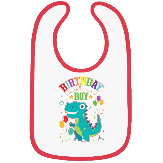 Birthday Boy Dinosaur Lover Bibs