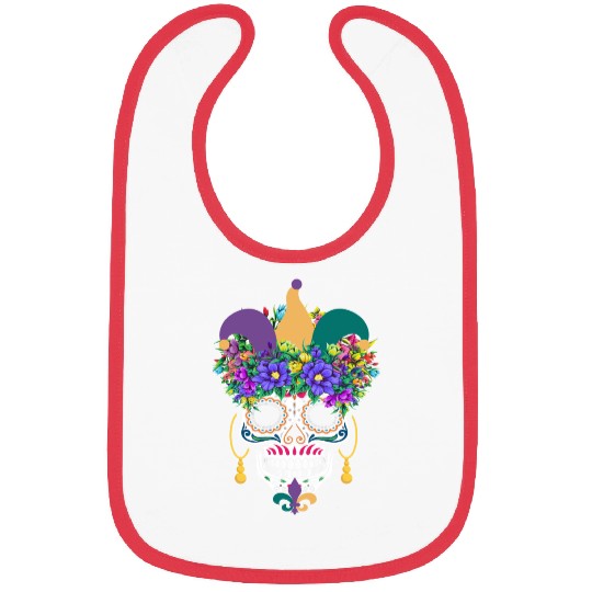 Mardi Gras Costume El Dia De Los Muertos Flower Bibs