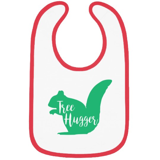 Tree Hugger Squirrel Lover Gift Bibs