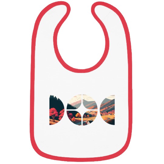 Mountain Circle Geometry Shape Nature Bibs