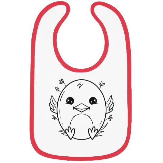 Cute, Little Easter Chick As Color In Easter Bibs