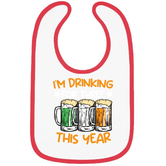 Drink for three this year St. Patrick's Day Bibs