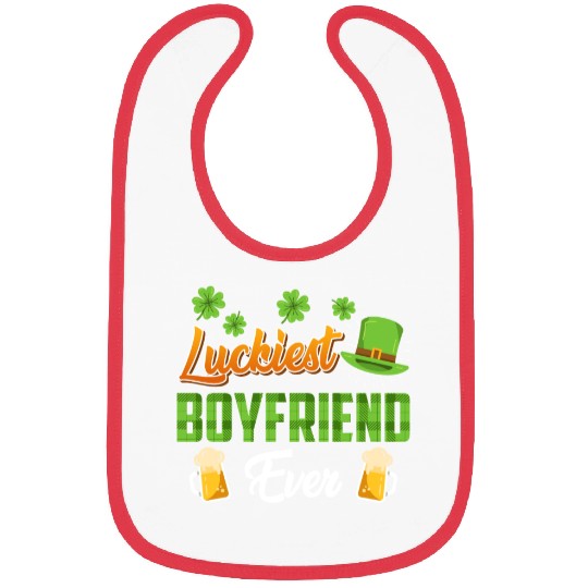 Luckiest Boyfriend Ever St. Patrick's Day Bibs