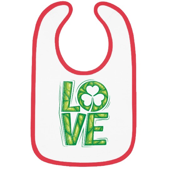 Shamrock lucky charm St. Patrick's Day Bibs