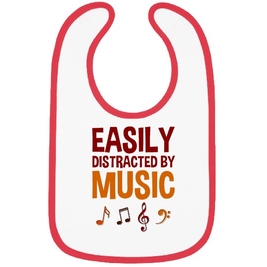 Easily Distracted By Music 4 Bibs