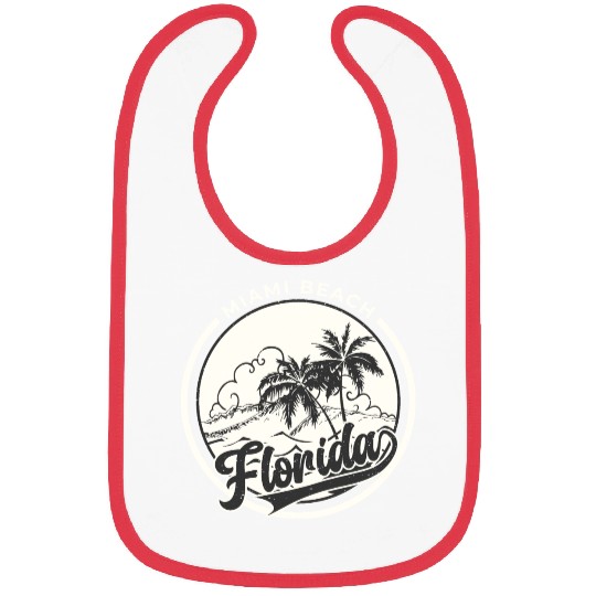 vintage Miami beach, Summer beach Bibs