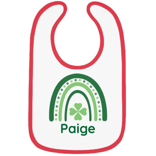 Paige Clover Charm Boho Rainbow Bibs