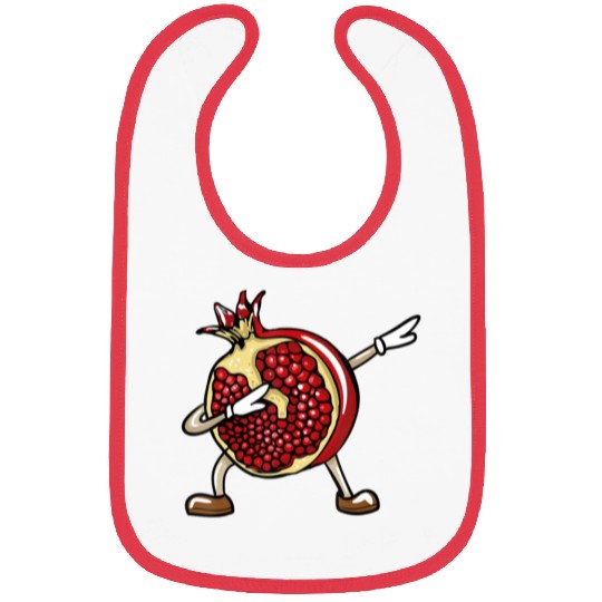 Funny Dabbing Pomegranate Lover Fruit Love Bibs