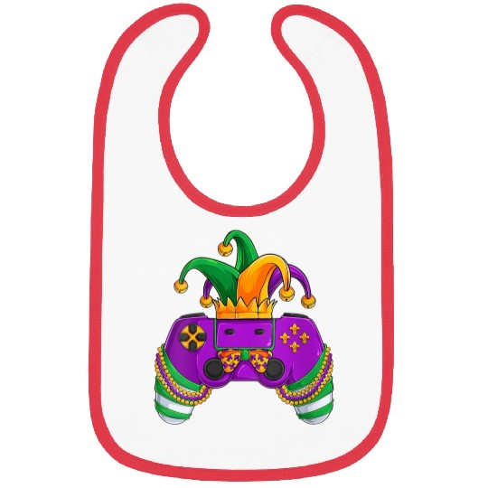 Womens Funny Mardi Gras Video Games Controller Jes Bibs