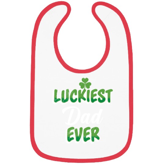 St. Patrick's Day saying Luckiest Dad ever Bibs