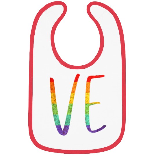 LGBT Pride Love LO VE Lesbian Couple Matching Love Bibs