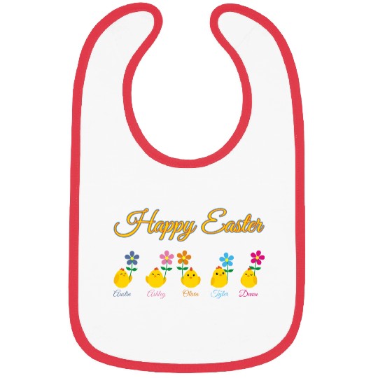 Happy Easter Austin Ashley Olivia Tyler Devon Bibs