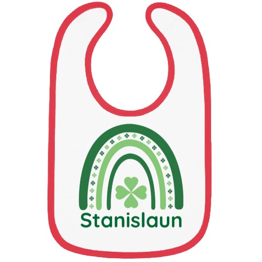 Stanislaun Clover Charm Boho Rainbow Bibs