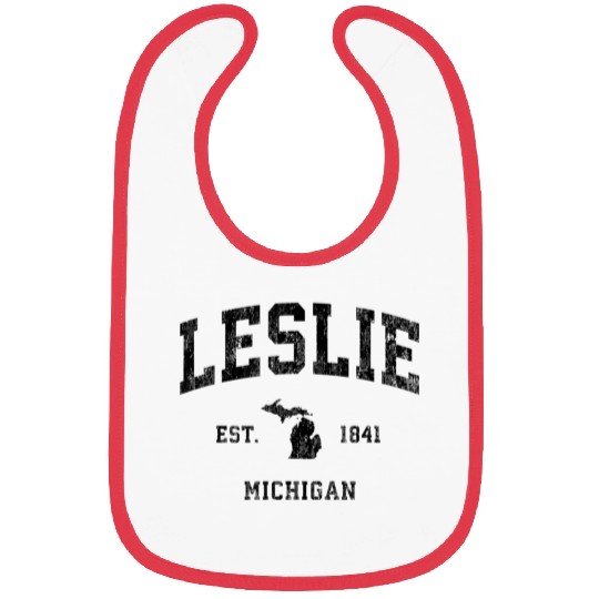 Leslie Michigan MI Vintage Athletic Black Sports Bibs
