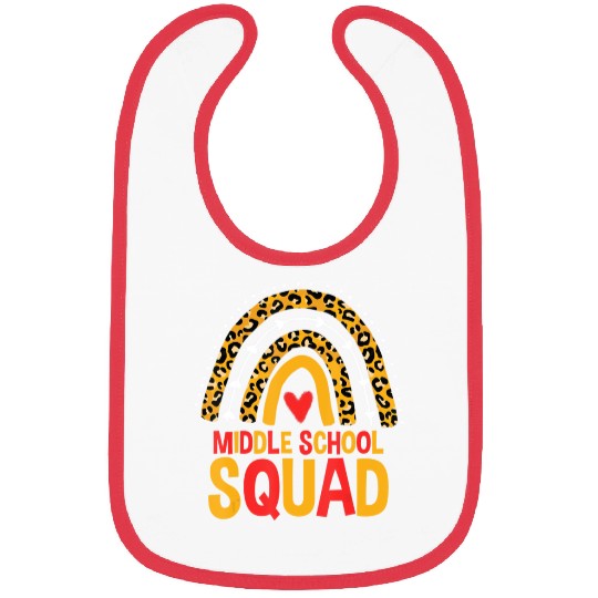 Back To School Leopard Middle School Squad Bibs