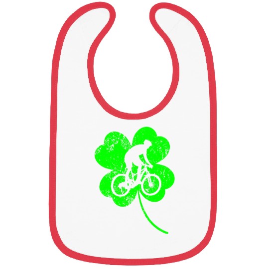 Biking St. Patrick's day shamrock Bibs