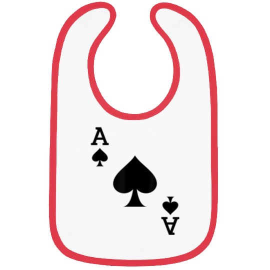 Ace of Spades Deck of Cards Carnival Halloween Cos Bibs