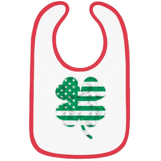 USA Shamrock St. Patrick's Day USA Bibs