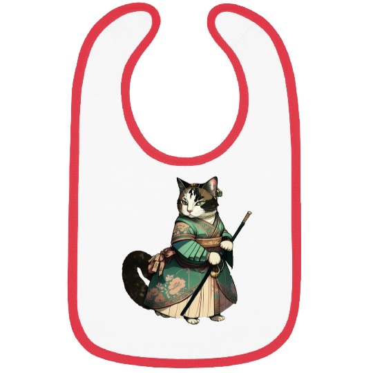 Cat Dressed as Mulan Bibs