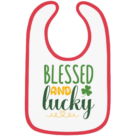 blessed and luckyStPatricks Bibs