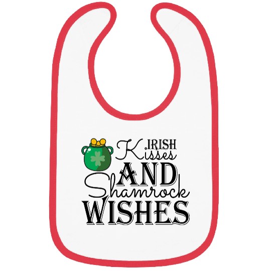 Irish Kisses and Shamrock Wishes Bibs