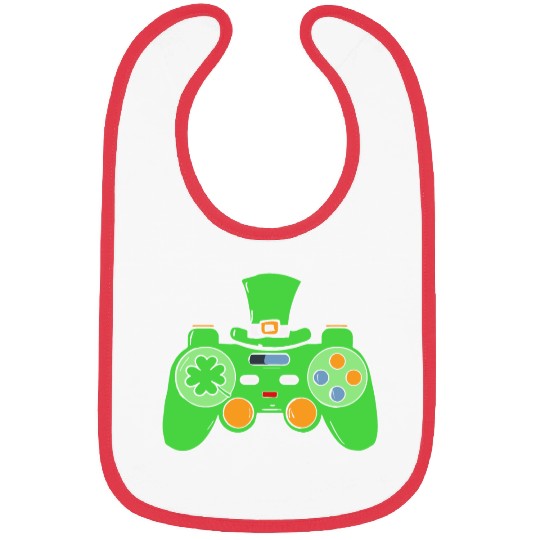 Video Game Gaming St Patricks Day Gamer Bibs