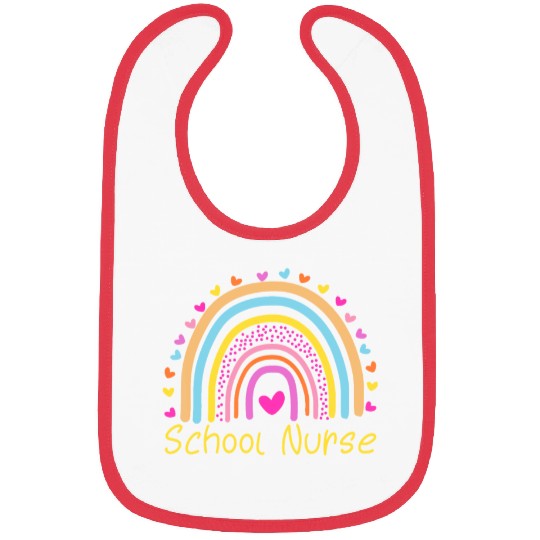 School Nurse Rainbowcaronavirusdogekingchaddronepr Bibs