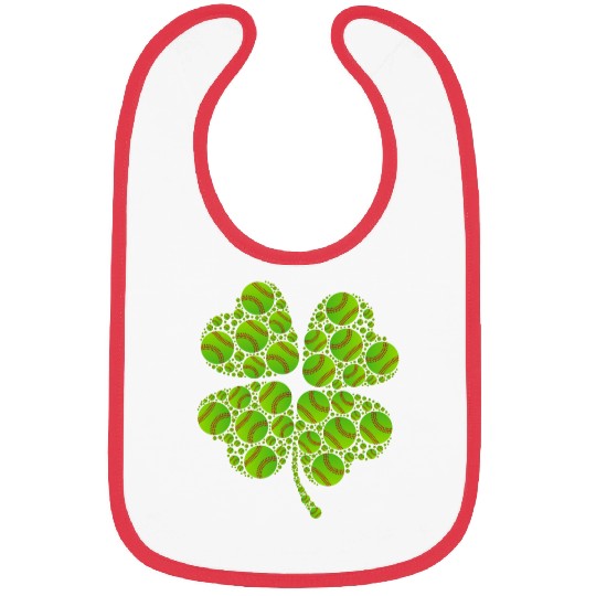 Baseball shamrock lucky charm baseball Bibs