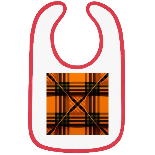 Innovative Orange Tartan A Design for the Fashion Bibs