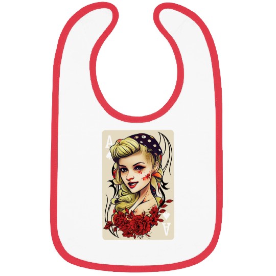 Rockabilly 50s Pin Up Zombie Psychobilly Ace Card Bibs