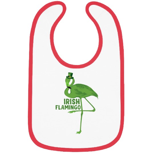 Irish Flamingo St Patricks Day Bibs