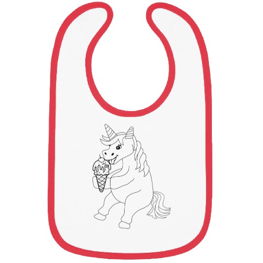 unicorn coloring page for kids Bibs