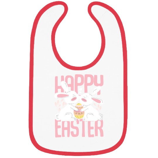 Happy Easter Motif Easter Eggs Funny Easter Bunny Bibs