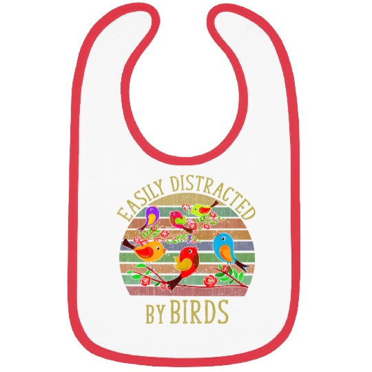 Easily Distracted By Birds 2 Bibs