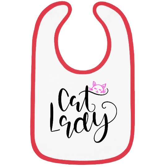 Cat lady Meow Bibs
