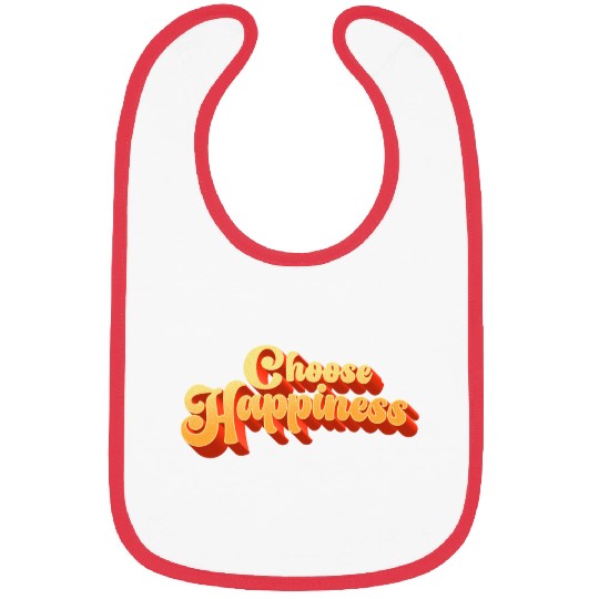 Choose Happiness Typography Bibs