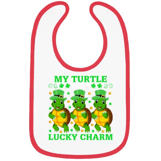 My Turtle Is My Lucky Charm Bibs