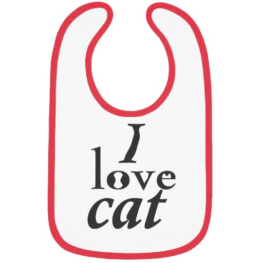 i love cat| new design | cat Bibs