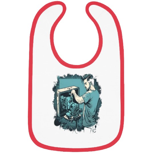 AV Technician Wall-Mounted Screen Projector Bibs