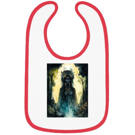 Black Nature Goddess - African American, Woodland Bibs